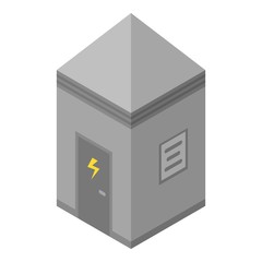 Electrical station box icon. Isometric of electrical station box vector icon for web design isolated on white background