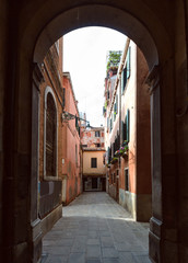 Fototapeta na wymiar The pftio in Venice. Italy. Europe.