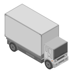 Delivery truck icon. Isometric of delivery truck vector icon for web design isolated on white background