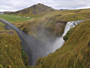 Skogafoss waterfall on Island