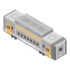 Luxury train wagon icon. Isometric of luxury train wagon vector icon for web design isolated on white background