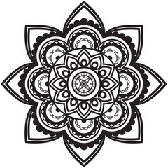 Indian, Mehndi Henna floral tattoo round pattern or background