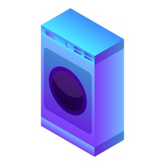 Wash machine icon. Isometric of wash machine vector icon for web design isolated on white background