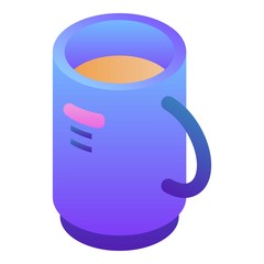 Smart mug icon. Isometric of smart mug vector icon for web design isolated on white background