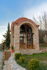 The bell tower at Agios Nikodimos monastery in Goumenissa, Kilkis, Greece