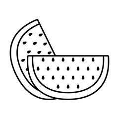 fresh slices of watermelons fruits