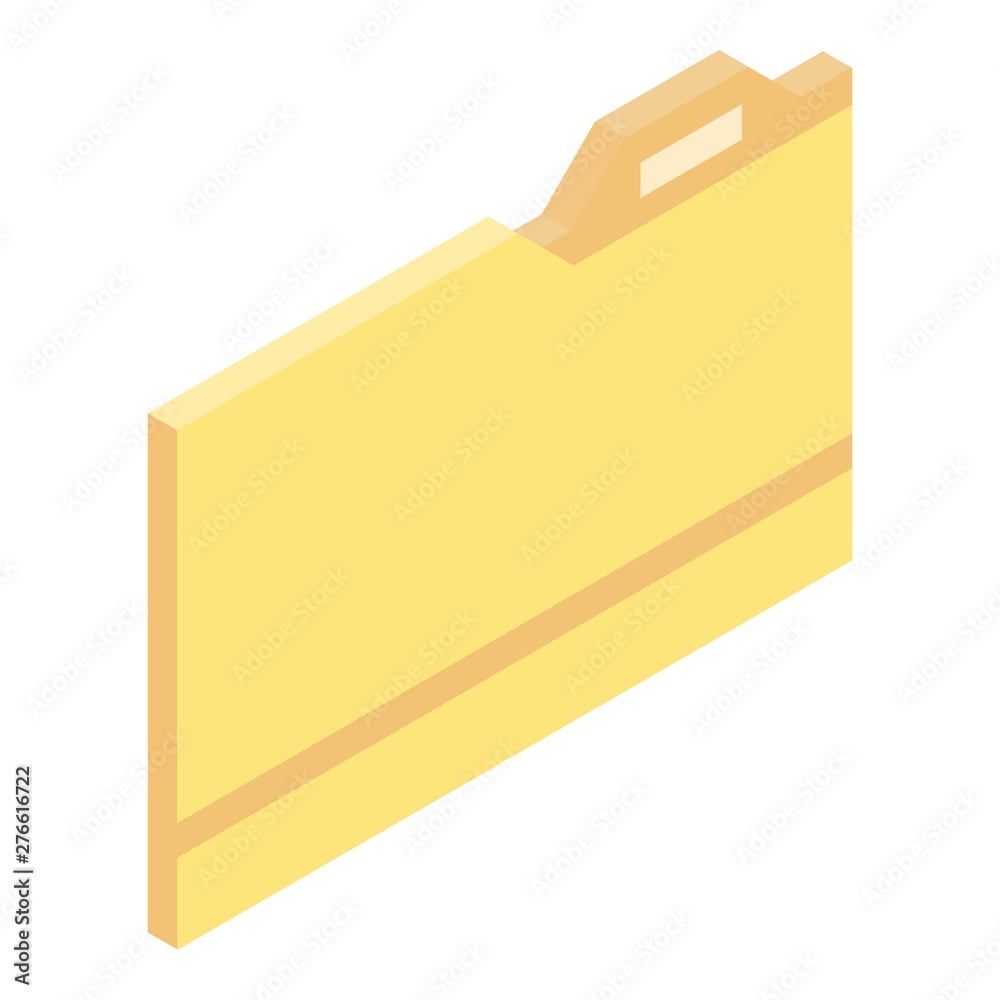 Poster file folder icon. isometric of file folder vector icon for web design isolated on white background