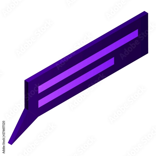 Black Violet Chat Icon Isometric Of Black Violet Chat Vector Icon For Web Design Isolated On White Background Wall Mural Ylivdesign