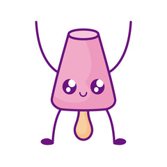 delicious ice cream in stick kawaii