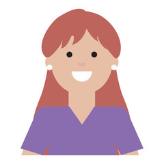 happy young woman avatar character