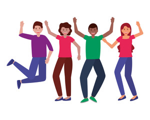 Fototapeta premium happy young people