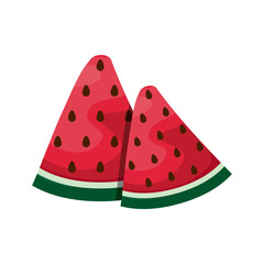 fresh slices of watermelons fruits