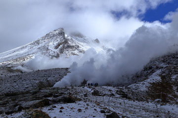 Snowscape at Mount Asahi in Daisetsuzan National Park, Hokkaido, Japan