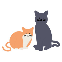 cute cats mascots adorables characters