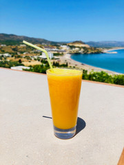 glass of fresh orange juice