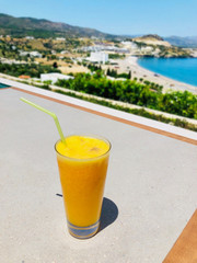 glass of fresh orange juice