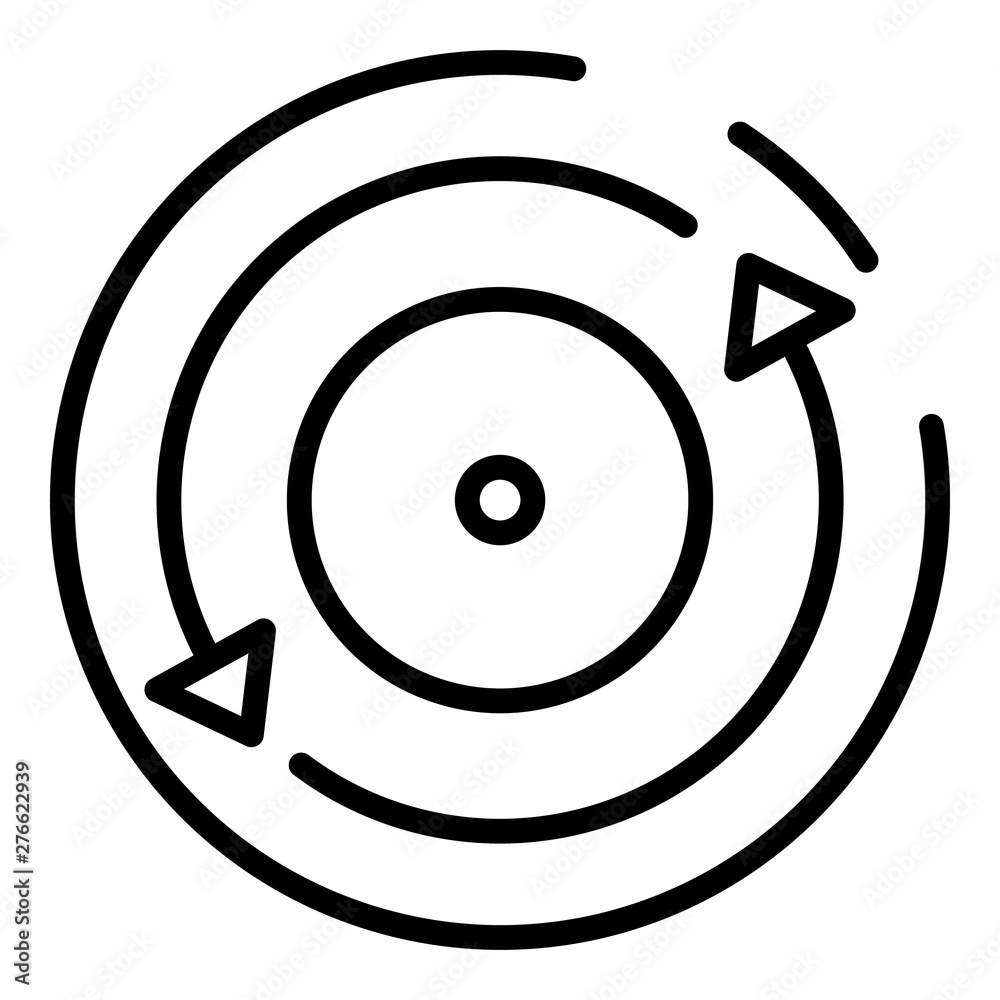 Poster update process icon. outline update process vector icon for web design isolated on white background