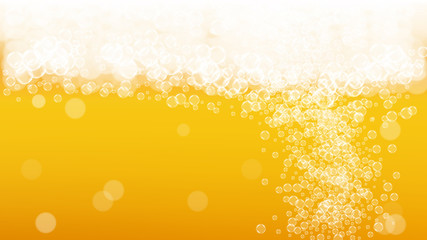 Craft beer background. Lager splash. Oktoberfest foam.