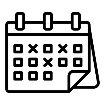 recommend clip art: Marked calendar dates icon. Outline marked calendar dates vector icon for web design isolated on white background