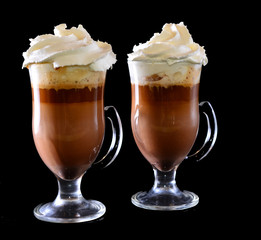 malteadas de chocolate y café