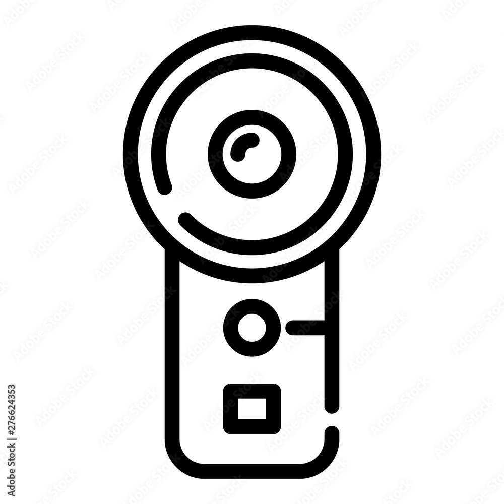 Poster vertical action cam icon. outline vertical action cam vector icon for web design isolated on white b