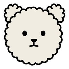 little dog adorable mascot head character