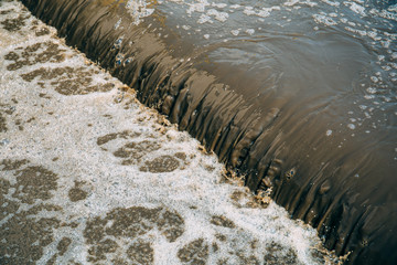 Tanks for aeration and biological purification of sewage in wastewater treatment plant