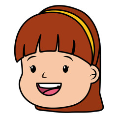 Obraz premium smiling girl face with diadem on white background