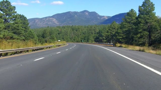 Driving Interstate 40 Near Flagstaff Arizona