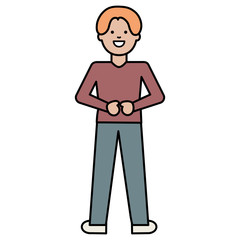 happy young man avatar character