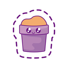 patch of bucket with sand toy kawaii