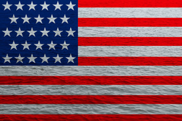 USA state flag superimposed on texture of water, sea, country's water resources concept