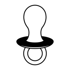 baby pacifier on white background