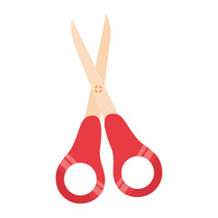 scissors school on white background
