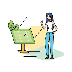 Avatar woman and solar panel design