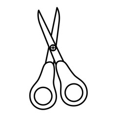 scissors school on white background