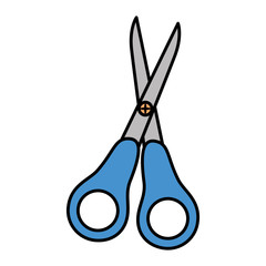 scissors school on white background