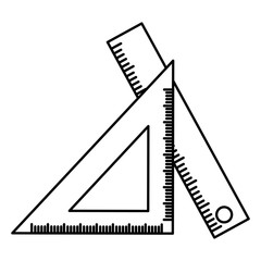 ruler school on white background