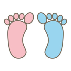baby foot prints decorative icons