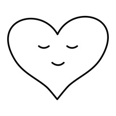 heart love kawaii comic character