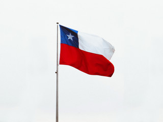 flag of chile alpha matte for easy isolation