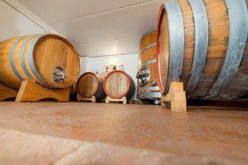 Large wine barrels are in the basement - Storage and Sales