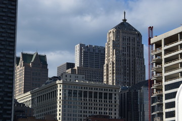 Fototapeta na wymiar Chicago Buildings from River