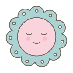 circular lace decorative kawaii character