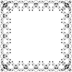 Vector illustration card with very beauty leaf flower frame