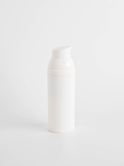 lotion plastic bottle isolated on white background