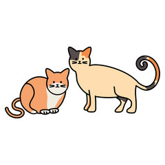 cute cats mascots adorables characters