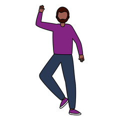 happy young people flat design