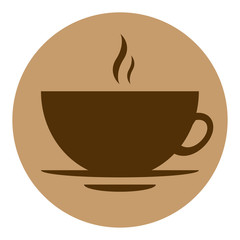 round vector icon of coffee design