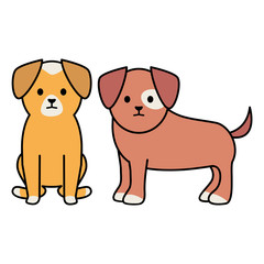 little dogs adorables mascots characters